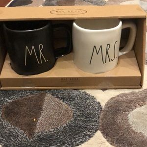 Rae Dunn Mr. and Mrs. coffee mugs